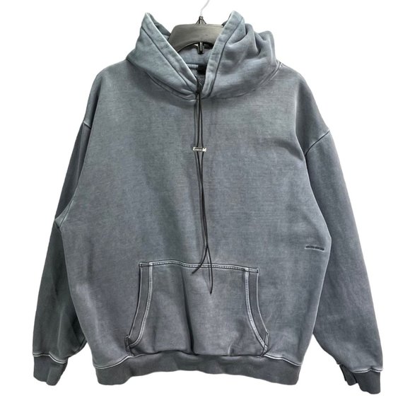 Zanerobe Other - Zanerobe Mens Fleece Hooded Sweatershirt XL Blue Drop Shoulder Kangaroo Pocket